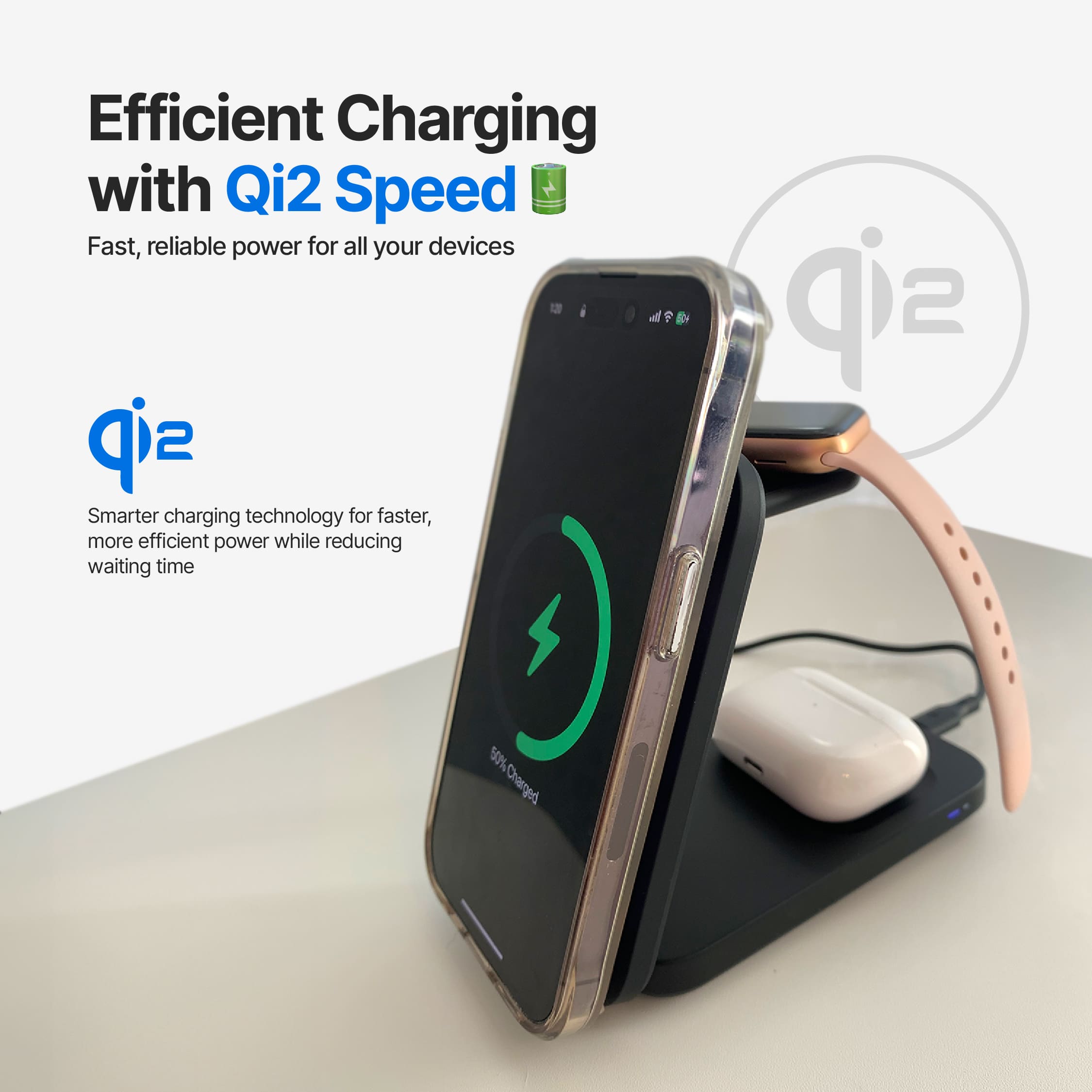 MagFlo 3 in 1 Wireless Charging Station Qi2 - Image 5
