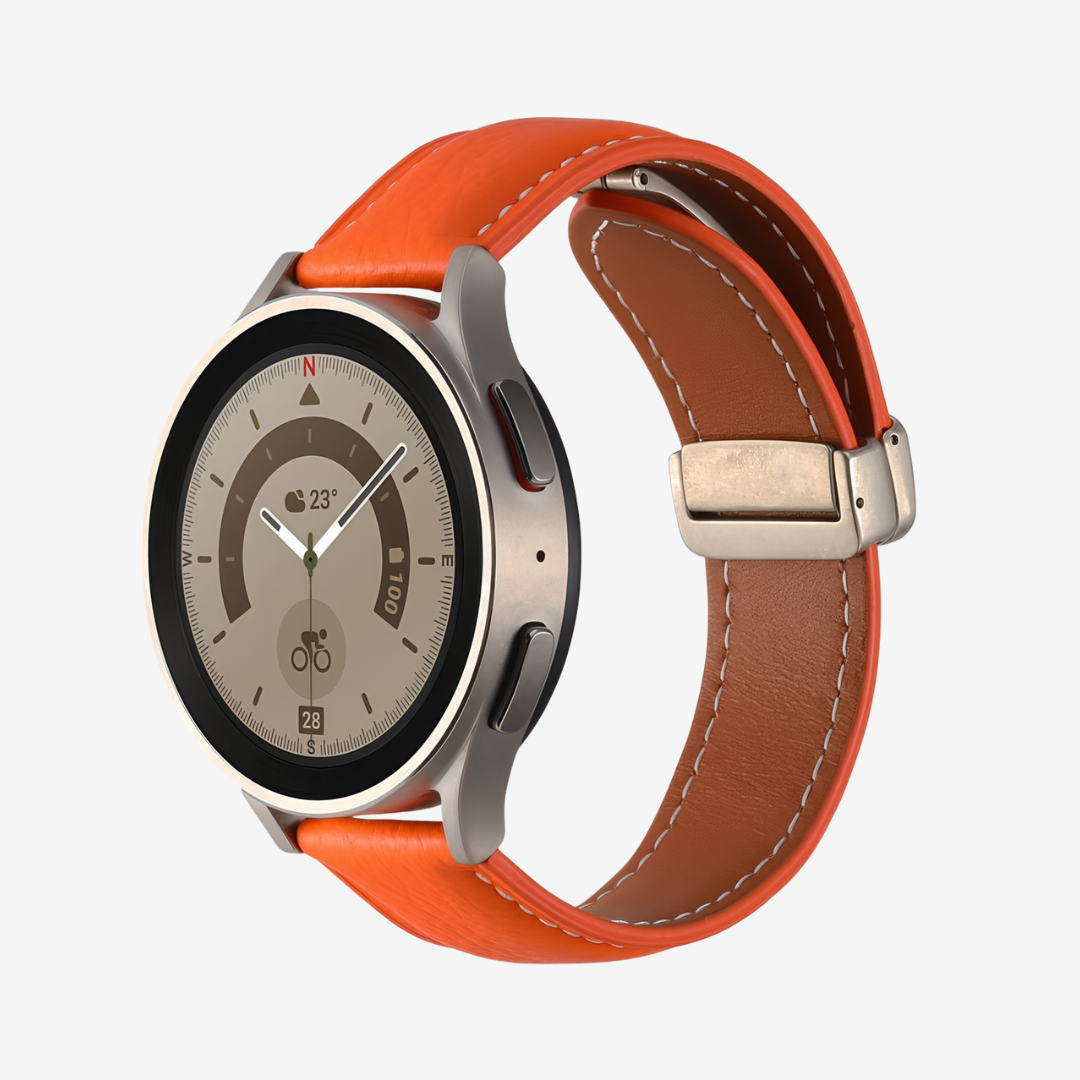 Classic Magnetic Leather Strap for Samsung Watch - Image 4