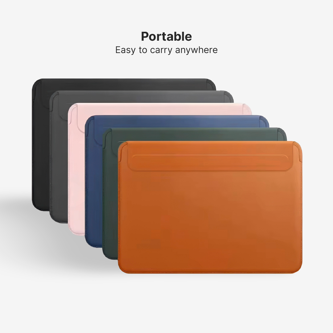 PU Leather MacBook Sleeve with Magnetic Flap and Mouse Pad - Image 8