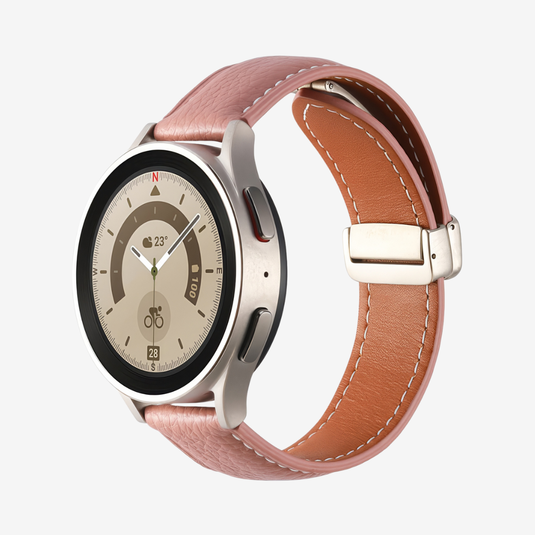 Classic Magnetic Leather Strap for Samsung Watch - Image 3