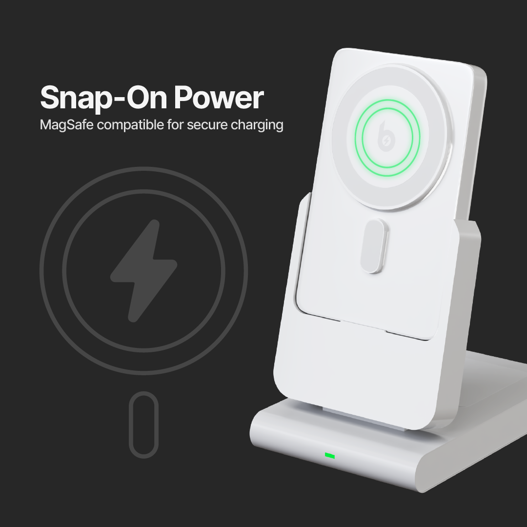 PowerMag 3-in-1 Magnetic Wireless Charger with Stand - Image 7