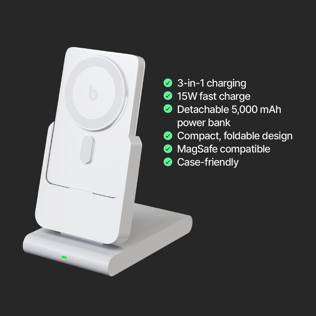 PowerMag 3-in-1 Magnetic Wireless Charger with Stand - Image 10