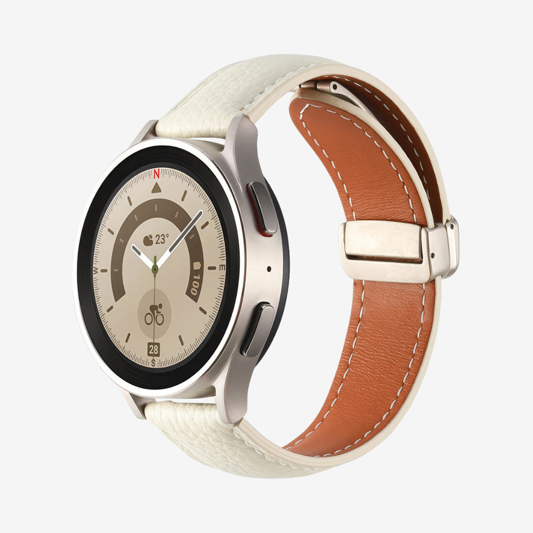 Classic Magnetic Leather Strap for Samsung Watch - Image 2