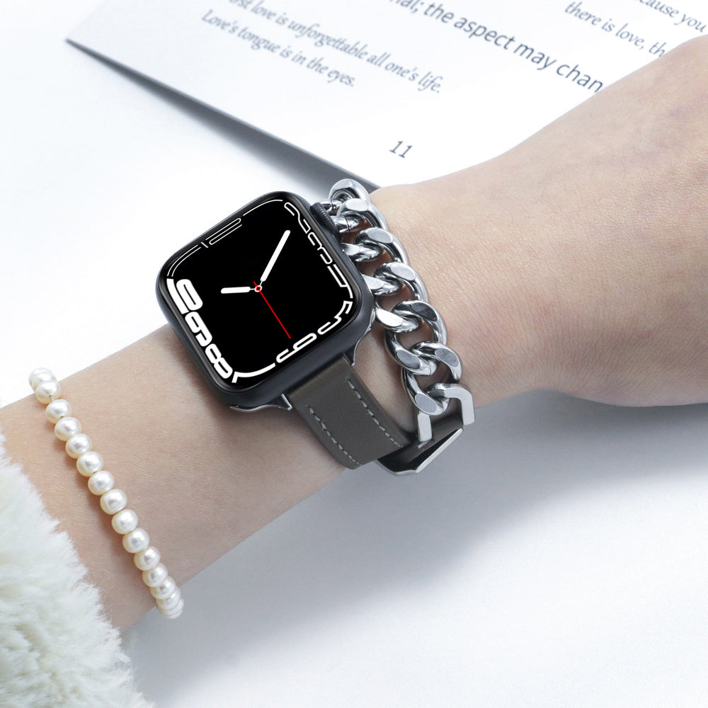 Leather Link Apple Watch Strap - Image 9